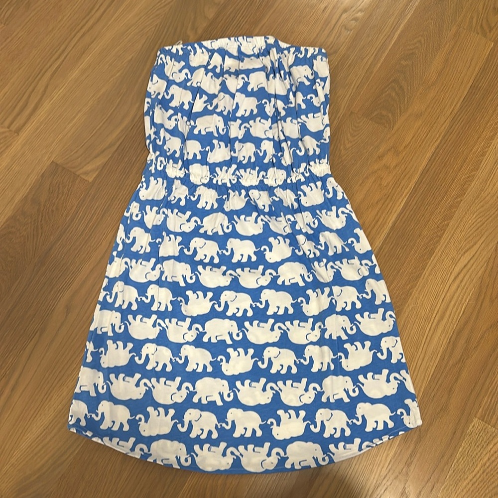 Lilly Pulitzer Blue and White Elephant Dress
